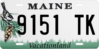 ME license plate 9151TK