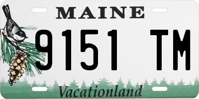 ME license plate 9151TM