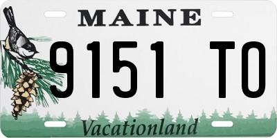ME license plate 9151TO