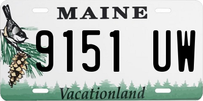 ME license plate 9151UW