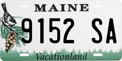 ME license plate 9152SA