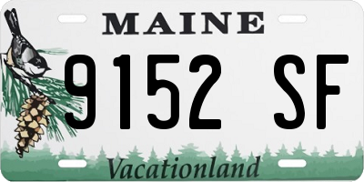 ME license plate 9152SF