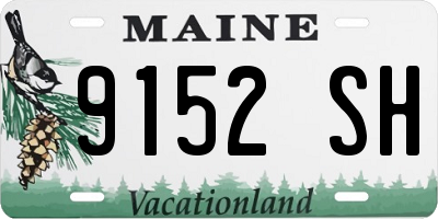 ME license plate 9152SH
