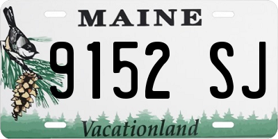 ME license plate 9152SJ