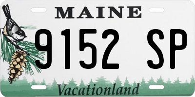 ME license plate 9152SP