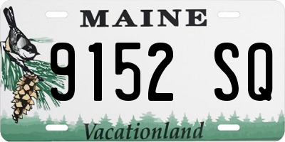ME license plate 9152SQ