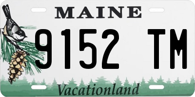 ME license plate 9152TM