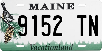 ME license plate 9152TN