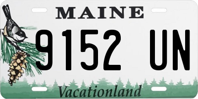 ME license plate 9152UN