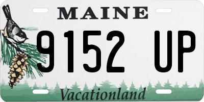 ME license plate 9152UP