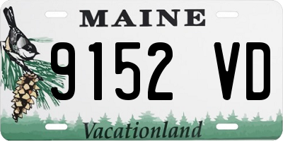 ME license plate 9152VD
