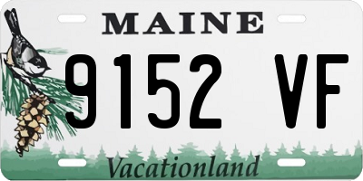 ME license plate 9152VF