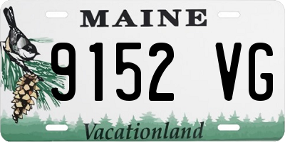 ME license plate 9152VG