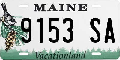 ME license plate 9153SA