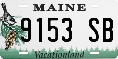 ME license plate 9153SB