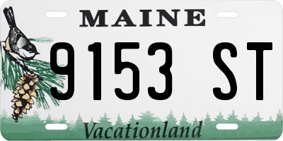 ME license plate 9153ST