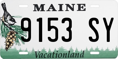 ME license plate 9153SY