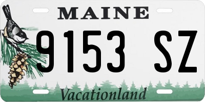 ME license plate 9153SZ