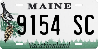 ME license plate 9154SC