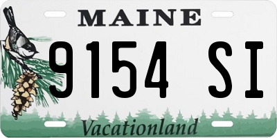 ME license plate 9154SI