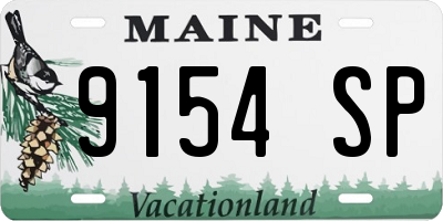 ME license plate 9154SP