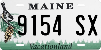 ME license plate 9154SX