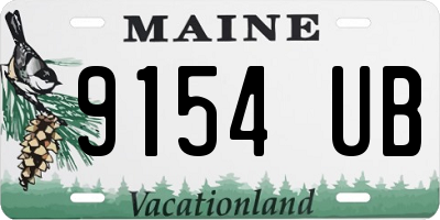 ME license plate 9154UB