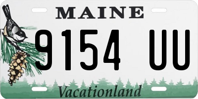 ME license plate 9154UU