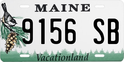 ME license plate 9156SB