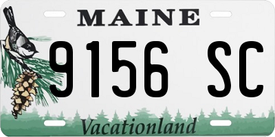 ME license plate 9156SC