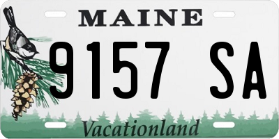 ME license plate 9157SA