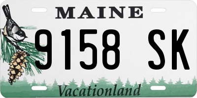 ME license plate 9158SK