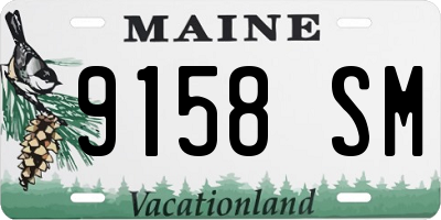 ME license plate 9158SM