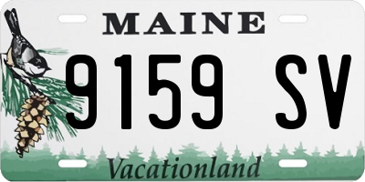 ME license plate 9159SV