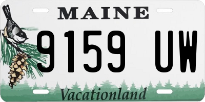 ME license plate 9159UW