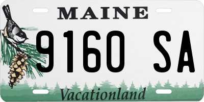 ME license plate 9160SA