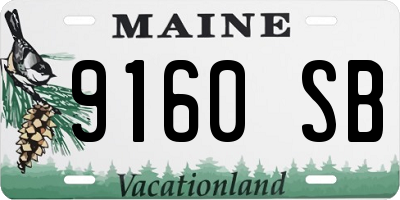 ME license plate 9160SB