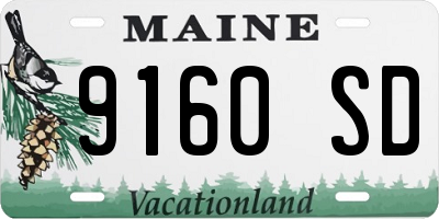ME license plate 9160SD