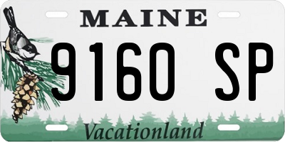 ME license plate 9160SP