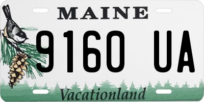ME license plate 9160UA