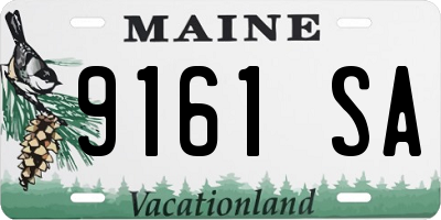 ME license plate 9161SA