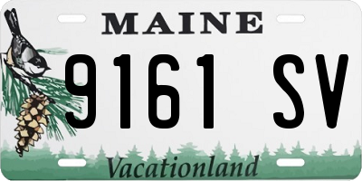 ME license plate 9161SV