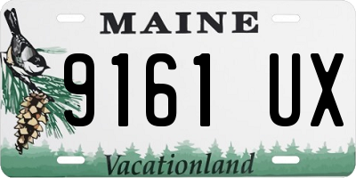 ME license plate 9161UX