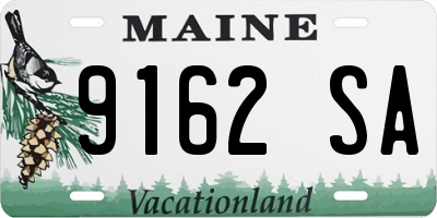 ME license plate 9162SA