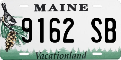 ME license plate 9162SB