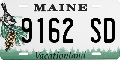 ME license plate 9162SD