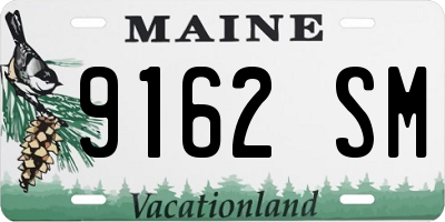 ME license plate 9162SM