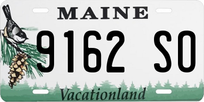 ME license plate 9162SO