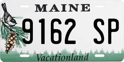 ME license plate 9162SP