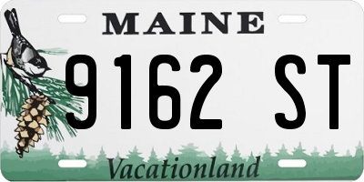 ME license plate 9162ST